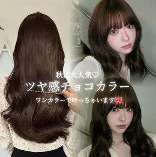 ロング カラー yuzua/縮毛矯正 /レイヤー/艶カラーのヘアスタイル