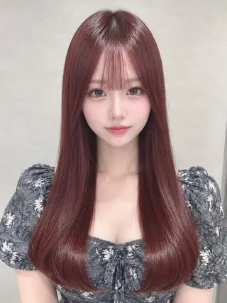 ロング カラー うる艶カラー 顔周りカット♡ikuのヘアスタイル