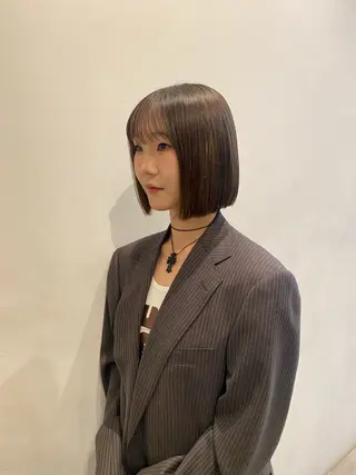 ミディアム カラー やました もえかのヘアスタイル