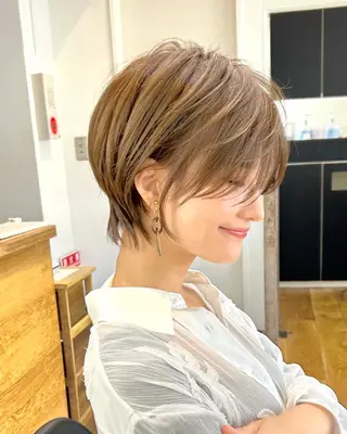 ショート 髪質改善/ショート/ 透明感カラー/はるきのヘアスタイル