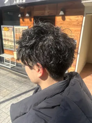 ショート パーマ メンズ 西村 弘輝 パーマ/艶髪カラーのヘアスタイル