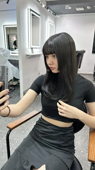 ロング カラー 要プライベートサロン vert🌿マルイ裏のヘアスタイル