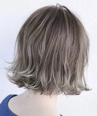 ショート カラー パーマ ヘアアレンジ バレイヤージュ 藤沢 髪質改善 竹内ケンゴのヘアスタイル
