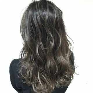ミディアム カラー 髪質改善カラー韓国風 レイヤーtudaのヘアスタイル