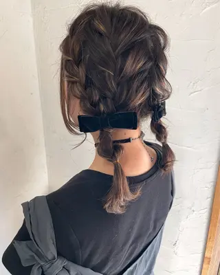 ミディアム ヘアアレンジ Luuna hair loungeのヘアスタイル