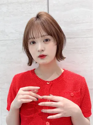 ショート 💖ボブ/縮毛矯正 顔周りレイヤー/ユイのヘアスタイル