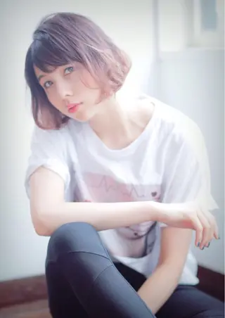 ミディアム カラー パーマ 恵比寿/egerie prime/井向幹滉のヘアスタイル
