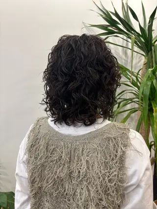 ミディアム パーマ ハードパーマ Rico💜のヘアスタイル