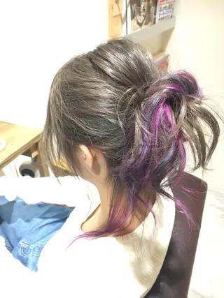 ミディアム セミロング ロング カラー ヘアアレンジ filo   渋谷 Gishiのヘアスタイル