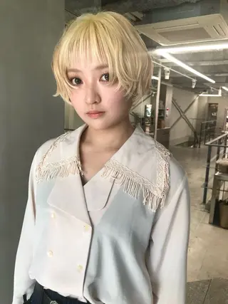 ミディアム カラー fev Rionのヘアスタイル