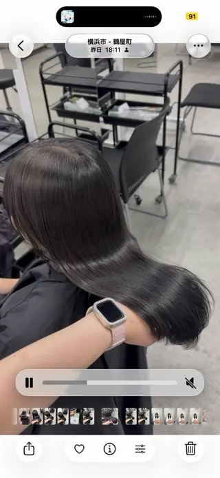 ロング カラー 韓国っぽ×透け感🪽 Fumi 🤍のヘアスタイル