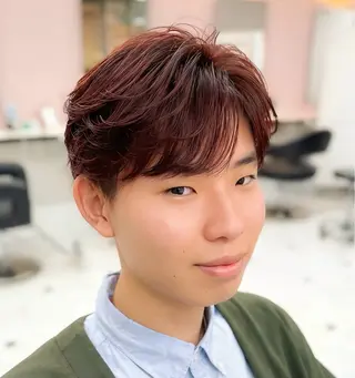カラー メンズ メンズ特化/上野 暖色カラー ダイチのヘアスタイル