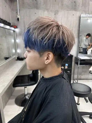 メンズ ダメージレスブリーチ RIKU🎨のヘアスタイル