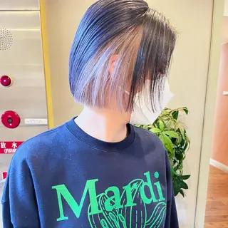 ミディアム カラー 堺 鳳 ママ美容師 yukariのヘアスタイル