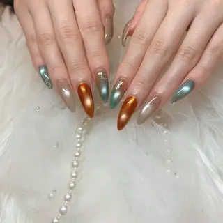 ネイル Blue daisy RIN🎀のネイルデザイン