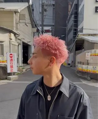カラー メンズ 岡田/メンズ特化/パ ーマ&ショートのプロのヘアスタイル