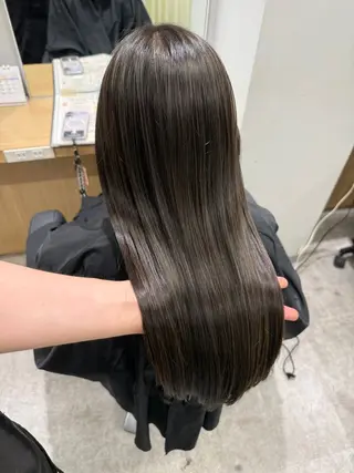 ロング カラー 巻ける髪質改善🫧ハ イライト/永田汰伊智のヘアスタイル