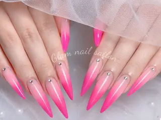 ネイル エツメ💅 長さ出し🎀デザインのネイルデザイン