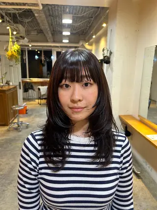 ミディアム カラー ナチュラル大人っぽい スタイル MAORIのヘアスタイル