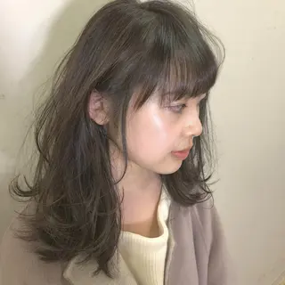 ミディアム カラー 宮本 聖希のヘアスタイル