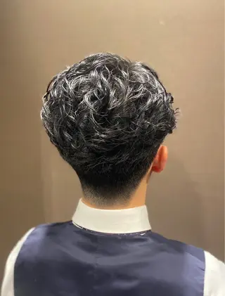ショート パーマ メンズ 野川 純麗のヘアスタイル