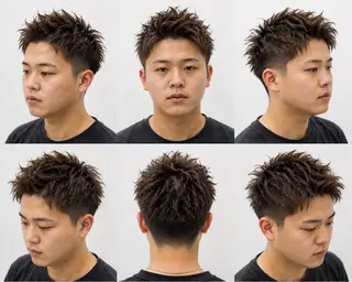 ショート パーマ メンズ 塚本/豊橋メンズ特化 パーマ、ヘッドスパのヘアスタイル