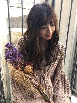 セミロング カラー 🌷小野田 睦🌷のヘアスタイル