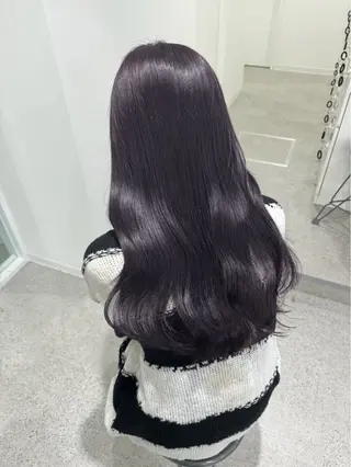 ロング カラー 🤍淡色ピンク&ラベ ンダーYUKI🤍のヘアスタイル