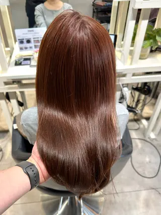 セミロング 恵比寿韓国レイヤー× 艶透明感カラー大場のヘアスタイル
