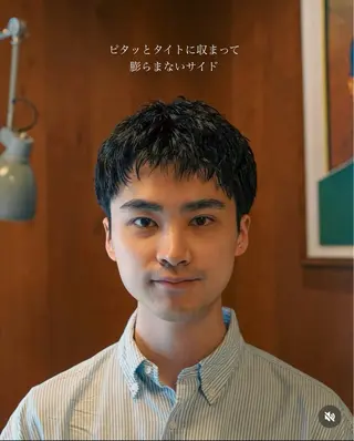 パーマ メンズ メンズショート タチカワユウキのヘアスタイル