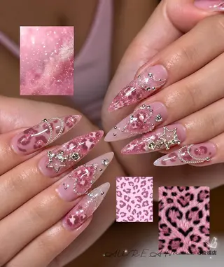 ネイル H-nail ロング/3D/Y2Kのネイルデザイン