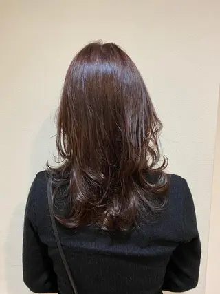 ロング カラー ツヤツヤ縮毛矯正 /美髪カラー 小山のヘアスタイル