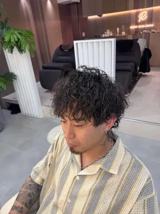 パーマ メンズ 個室サロンKAITO メンズ特化美容師のヘアスタイル