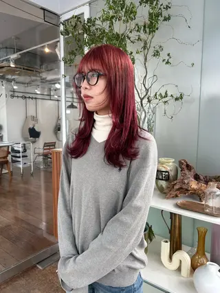 カラー かがやしづ ⭐️ベージュのヘアスタイル
