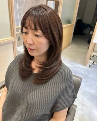 ロング カラー 久木原 ゆりのヘアスタイル