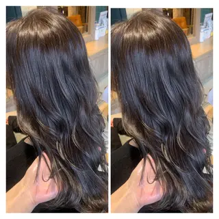 セミロング カラー レイヤーカット×髪質 改善💎HARUKAのヘアスタイル