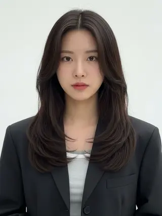 ロング 韓国レイヤーカット 🫧大阪梅田レイヤーのヘアスタイル
