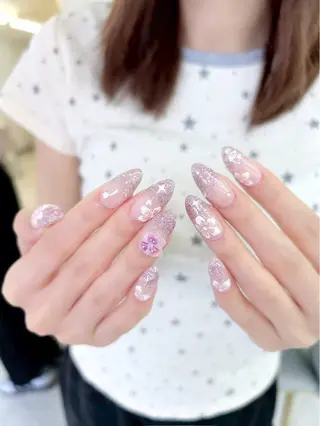ネイル 【岐阜🦋】 キラキラネイル✨あゆのネイルデザイン