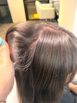 ミディアム momo🎀韓国レイ ヤー・ハイトーンのヘアスタイル
