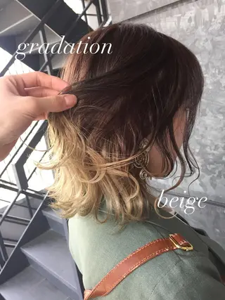 ミディアム カラー 髪質改善/白髪ぼかし KENTAのヘアスタイル