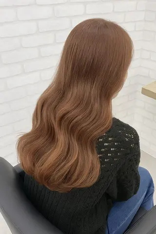 ロング カラー ダブルカラー/ 縮毛矯正🌼畔上のヘアスタイル
