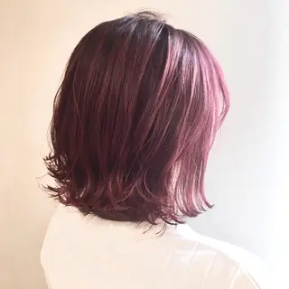 ミディアム カラー 暖色/ブリーチカラー 🎀 M i k uのヘアスタイル