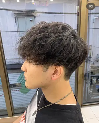 ショート パーマ メンズ キマるメンズパーマ クメユウキのヘアスタイル