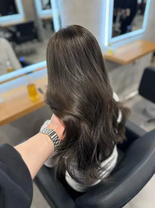 ロング カラー ヘアアレンジ レイヤー×透明感カラ ーHAYATOのヘアスタイル