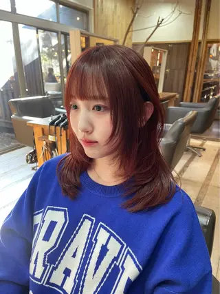 セミロング カラー 大村 日向子のヘアスタイル