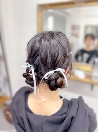 ミディアム ヘアアレンジ ⭐︎moe 【ヘアセット🧸】のヘアスタイル