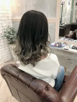 ミディアム カラー ヘアアレンジ 藤尾 僚平のヘアスタイル