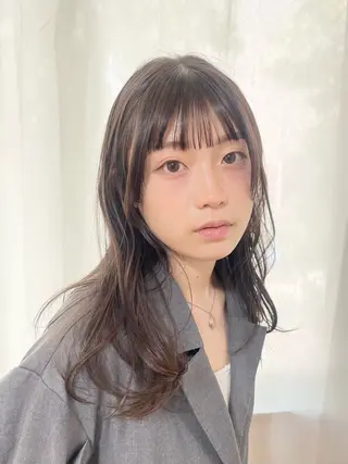 セミロング 園田 渉 ◤SHIKIO◢のヘアスタイル