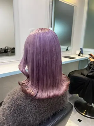 ミディアム カラー ブリーチカラー 🩵MIZUKIのヘアスタイル