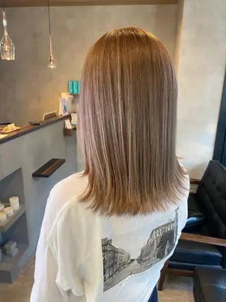 ミディアム カラー ショート⭐️ブリーチ ⭐️木村康二⭐️のヘアスタイル